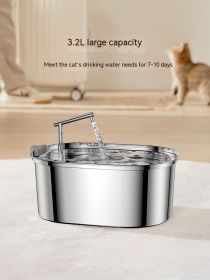 Pet Water Feeder Stainless Steel Antibacterial Water Purification