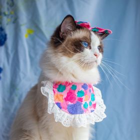 Cat Lace Suit Saliva Towel Princess Style Scarf Bib Decoration